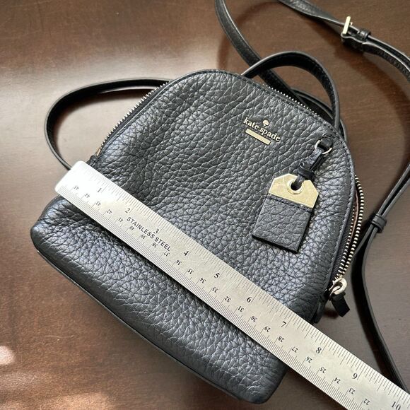 Kate Spade New York Black Pebbled Leather Carter Street Mini Caden Backpack City main image 12